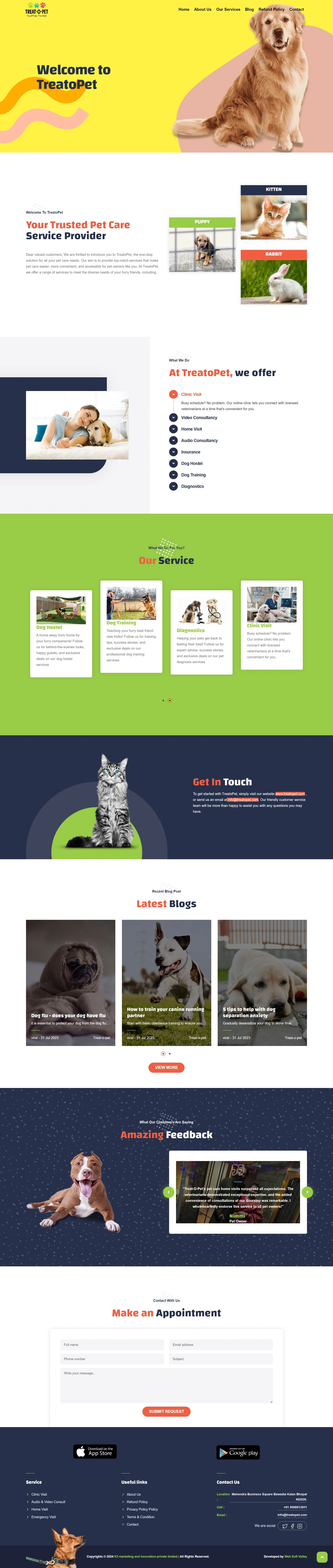 Online appointment booking Website Design and development